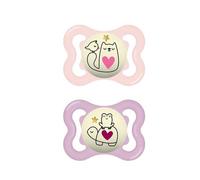 MAM Chupete Supreme Night Rosa Mate +6m 2 uds