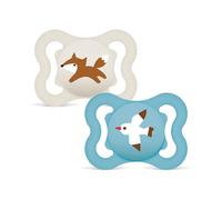 MAM Chupete Supreme para Bebés 2-6 Meses, 2 uds | Con Escudo Ventilado y con Tetina Extra Delgada y Flexible de Skin Soft Silicone, con Caja Autoesterilizadora