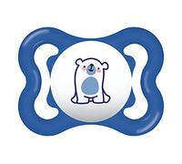 MAM Chupete Supreme para Bebés 2-6 Meses, Azul Mate, 1 ud | Con Escudo Ventilado, Tetina Extra Delgada y Flexible de Skin Soft Silicone, de Fácil Aceptación, con Caja Autoesterilizadora