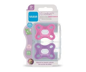 Mam Comfort Sucette Silicone +0M Rose 2uds
