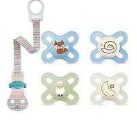 MAM Comfort X-Small 0+ Chupete de silicona médica 100%, juedo de 4, 2 caja de transporte esterilizante