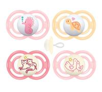 Mam Day & Night Chupete +6 //Juego De 4//Incluye 4 cajas esterilizadoras (Chica)