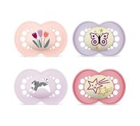 MAM Day & Night - Juego de 4 chupetes de silicona +16m