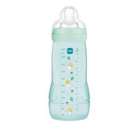 MAM | Biberon Easy Active 6+ Meses Color Hielo (330 ml) - con chupete de silicona de velocidad X ultrarrápida - para bebé con cierre hermético