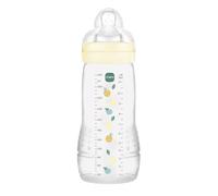 MAM | Biberon Easy Active 6+ Meses Color Perla (330 ml) - con chupete de silicona de velocidad X ultrarrápida - para bebé con cierre hermético