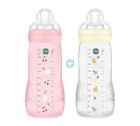 Mam Easy Active Pack 2 Biberones 330 Ml Tetina Ultra Suave Etapa 2 +6 Meses Berry Y Pearl