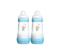 MAM Biberón Easy Start Anti-colic Flujo Medio Azul Brillante 2-4m 260 ml 2 uds