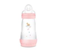 MAM Easy Start - Biberón anticólicos (260 ml), botella de leche especialmente aceptada, con válvula inferior contra cólicos y tetinas, tamaño 1, 0+ meses, cisne