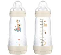 MAM Easy Start - Biberón anticólicos de 320 ml para lactancia mixta, reduce las burbujas de aire y el riesgo de cólicos, accesorios para bebés de 4 meses a partir de 4 meses, autoesterilizante y con