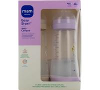 Mam Easy Start Nature Biberón Tetina F3 Lila Arena 320ml 2uds