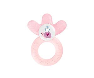 MAM El mordedor más fresco para bebés promueve el sentido de la visión y las habilidades motrices, el anillo de agarre con el refrigerador de agua también alcanza los molares, a partir de 4 meses,rosa
