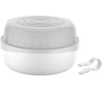 MAM Esterilizador de vapor para microondas (gris), esterilizador de limpieza natural, esterilizador de botella de vapor para desinfectar biberones, esterilizador de biberones