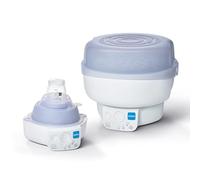 MAM Esterilizador Eléctrico y Calienta Biberones Exprés, Capacidad de hasta 6 Biberones, Incluye: 1 Biberón Anticólico 160ml y Chupete Original Start 0-2 Meses