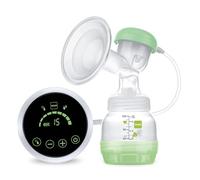 MAM Extractor de leche eléctrico individual 2 en 1, verde | Bombeo silencioso y cómodo, embudo de pecho de silicona suave, esencial para recién nacidos