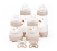 MAM Feed and Soothe Set, Anti-Colic Newborn Bottle Set Complete with Baby Soothers, Suitable from 0+ Months, Ideal Baby Gift Set For New Parents, Ivory (Designs May Vary)