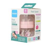 Mam Feel Good Biberon Cristal Rosa +0 Meses 90ml