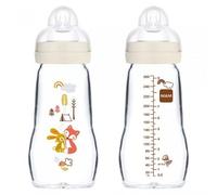 MAM - Biberón de cristal Feel Good 260 ml Beige