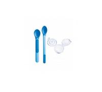 Mam Heat Sensitive Spoon & Cover cubiertos con puntas sensibles al calor 3uds