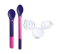 Mam Heat Sensitive Spoon & Cover Cuchara Sensible Rosa 2 uds