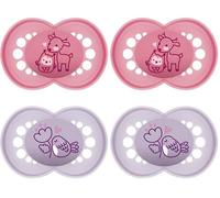 MAM Juego de 2 chupetes originales para bebés respetuosos con los dientes hechos de materiales sostenibles y orgánicos renovables, tetina de silicona MAM SkinSoft, con caja para chupetes, a partir de