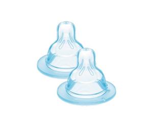 MAM Juego de 2 tetinas tamaño 1, flujo lento, de silicona SkinSoft, 0+ meses