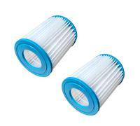 MAM Keleily 2 Piezas Filtro Cartucho Piscina Cartucho de Filtro de Repuesto Filtros Depuradora para Bestway Tamaño I, Azul-Blanco, 8 x 9 cm