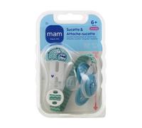 Mam Kit Sucette Silicone & Attache-Sucette +6M