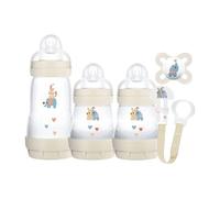 MAM, Set de Recién Nacido, Set Regalo, Incluye: 2 Biberones Anticólico de 160ml, 1 Biberón Anticólico de 260ml, 1 Chupete Original Start, 1 Broche para Chupetes, a partir de 0 meses, Neutro