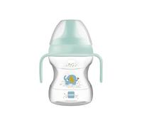 MAM Taza Learn To Drink Cup con asas extraíbles y boquilla, 6 meses 190 ml, azul claro