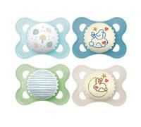 MAM Original Day & Night Baby Pacifier, Nipple Shape Helps Promote Healthy Oral Development, Glows in The Dark, 0-6 Months, Baby Boy, 4 Count