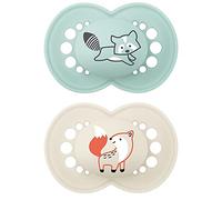 MAM Original Matte Baby Pacifier, Nipple Shape Helps Promote Healthy Oral Development, Sterilizer Case, Boy, 6-16 Months (Pack of 2)