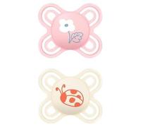 Mam - Pack 2 chupetes Perfect Start silicona mate 0-2 meses rosa