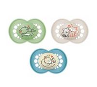 Mam - Pack 3 chupetes Day & Night silicona +6 meses Azul