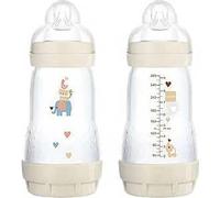 MAM - Conjunto 2 biberones Easy Active anticólicos 260 ml Beige