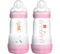 MAM - Conjunto 2 biberones Easy Active anticólicos 260 ml Rosa