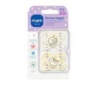 MAM Perfect Baby - Chupete prémium de 0 a 6 meses, tetina extrafina | Desarrollado por expertos médicos, brilla en la oscuridad, escudo curvado, silicona sin BPA, con funda esterilizadora