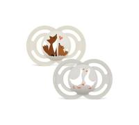 MAM Perfect - Juego de 2 chupetes, 6 meses y más, neutro | Con soporte para chupete esterilizador portátil, chupete ultra fino y flexible, silicona SkinSoft, sin BPA/BPS