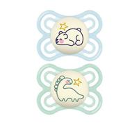 Chupetes de silicona MAM Perfect Night 2-6 x2