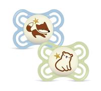 MAM Perfect Night - Juego de 2 chupetes (2 a 6 meses, 2 unidades, 2 a 6 meses, 2 meses, color azul claro