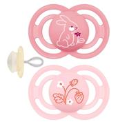 Mam Perfect silicona Chupete 16 + , juedo de 2 para las niñas, estuche de esterilización y transporte