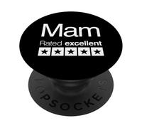 Mam Rated Excellent 5 Stars - Divertido Día de la Madre PopSockets PopGrip Adhesivo