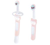 MAM Set Cepillos Dientes Aprendizaje Bebé con Adulto Rosa 2 uds