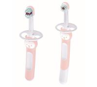 MAM Set de Cepillos de Dientes de Aprendizaje Bebé, Rosa, 2 uds