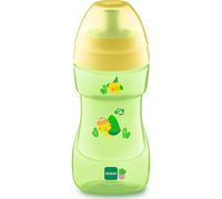 MAM Vaso de Aprendizaje, a partir de 12 Meses, 330ml, con Boquilla Dura Deportiva con Válvula Extraíble Antiderrames, Fácil de Agarrar Gracias a su Diseño Antideslizante y Curvado, Neutro, Pack de 1
