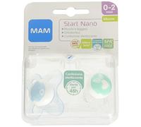 Mam Start Nano, chupetes de silicona, 0-2 meses, paquete de 2 piezas