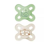 Mam Start Pure Chupete Silicona 0-2M Verde Beige 2uds