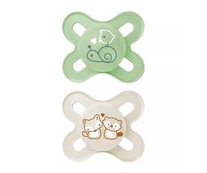 Mam Start Pure Chupete Silicona 0-2M Verde Beige 2uds