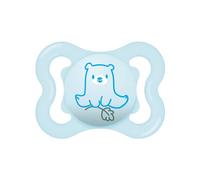 MAM Supreme - Chupete de silicona con funda para chupete, 2-6 meses, azul