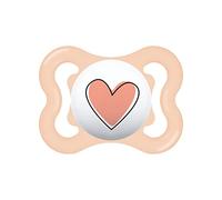 MAM Supreme - Chupete de silicona con funda para chupete, 2-6 meses, color rosa, Instrucciones en Lengua Extranjera