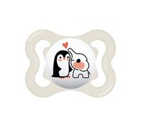 MAM Supreme - Chupete de silicona con funda para chupete, 2-6 meses, neutro